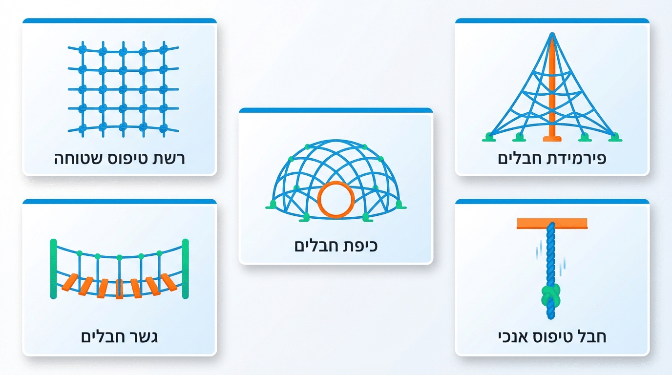 מתקני חבלים לגני שעשועים: המדריך המלא לבחירה נכונה