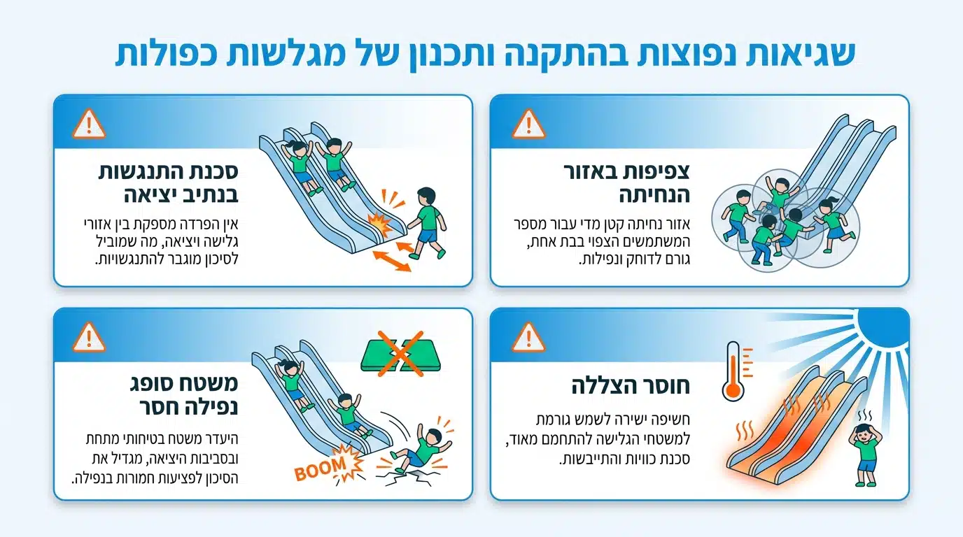 טעויות נפוצות שגורמות לתאונות במגלשות כפולות