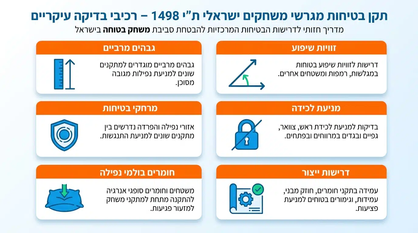 תקן ישראלי ת"י 1498 למתקני משחקים בגן ילדים