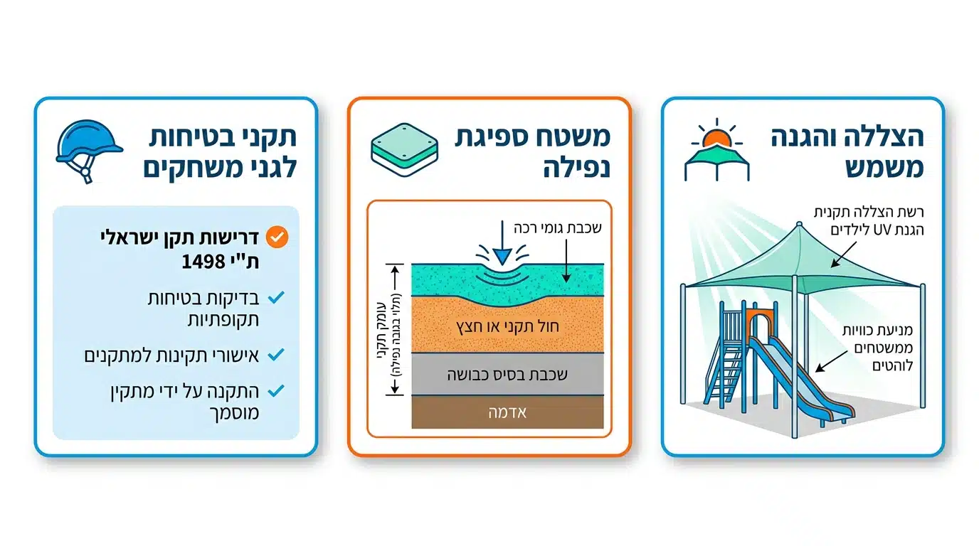 בטיחות מגלשה משולבת בגבעה לפי תקן ת