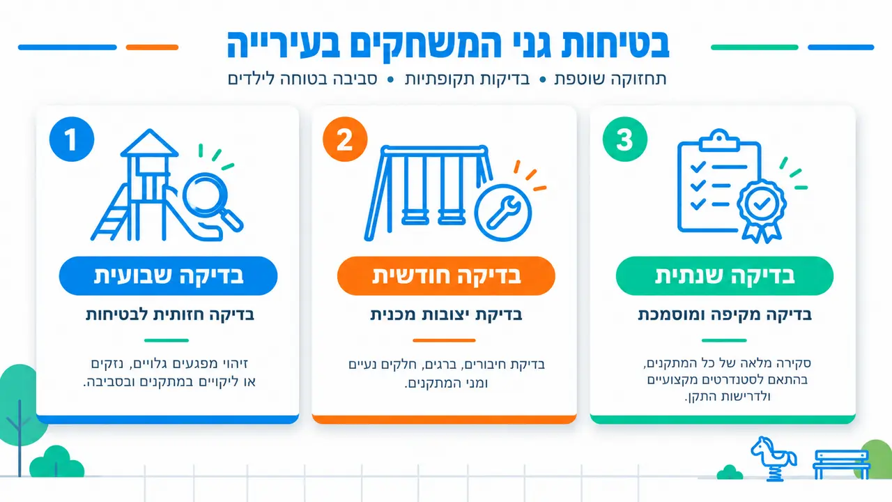 שמירה על בטיחות ותקנים לאורך שנים במרחב הציבורי